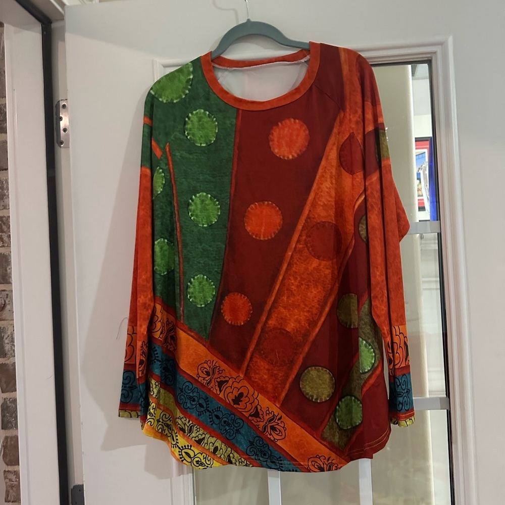 PET LOVERS ALERT! FOUR CUTE TOPS! Colorful Dog themed print tops. - Picture 5 of 8